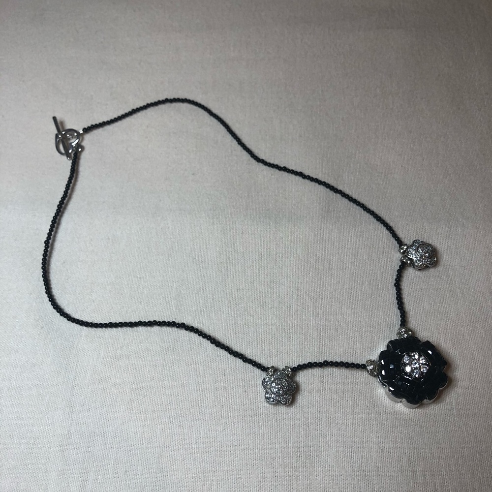 Vintage Handmade Sterling Flower Necklace
